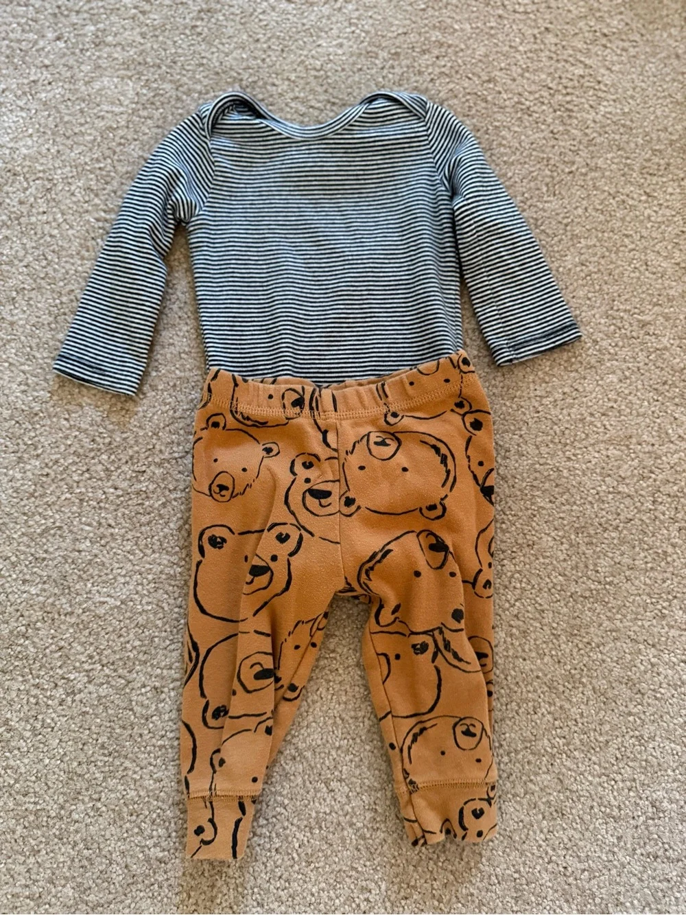 Carter's Tan Fleece Hooded Puffer Jacket